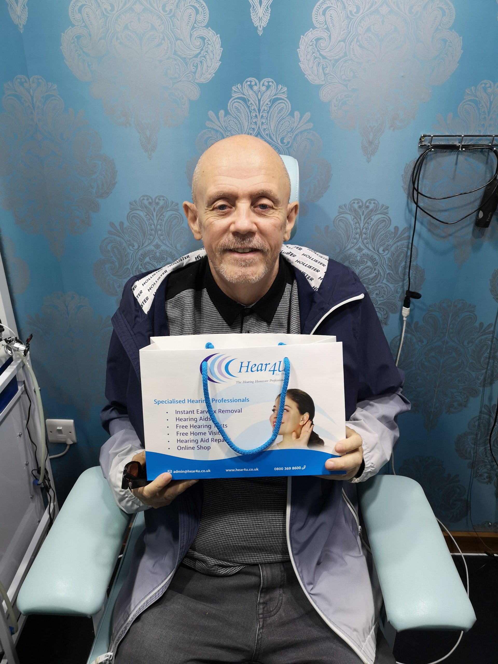 R Nicholson With His New Hearing Aids